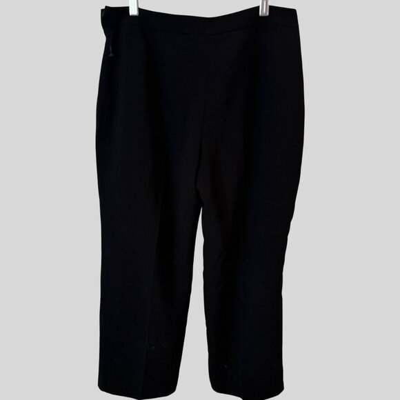 Kasper Size 14 Petite Professional Polyester Dress Classic Stylist Black Pant - Picture 9 of 11